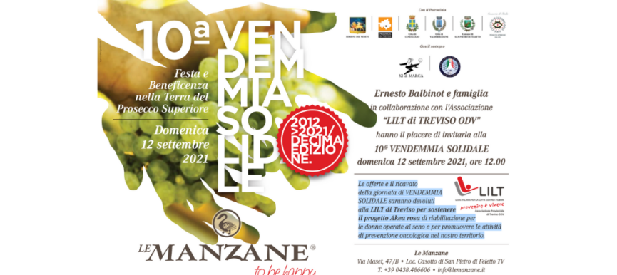 Vendemmia Solidale Le Manzane a sostegno di LILT Treviso
